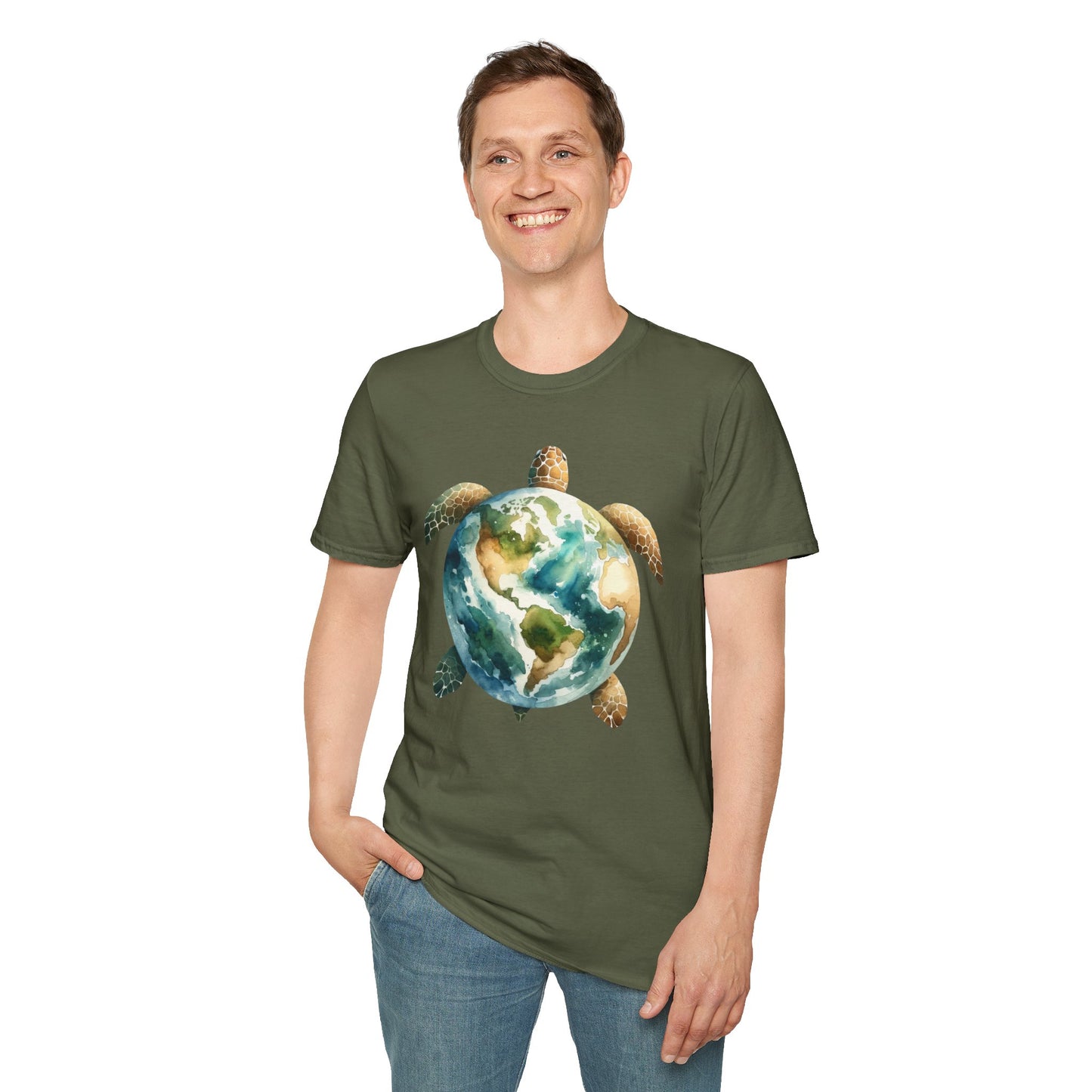 Eco-Friendly Turtle Graphic Unisex Softstyle T-Shirt