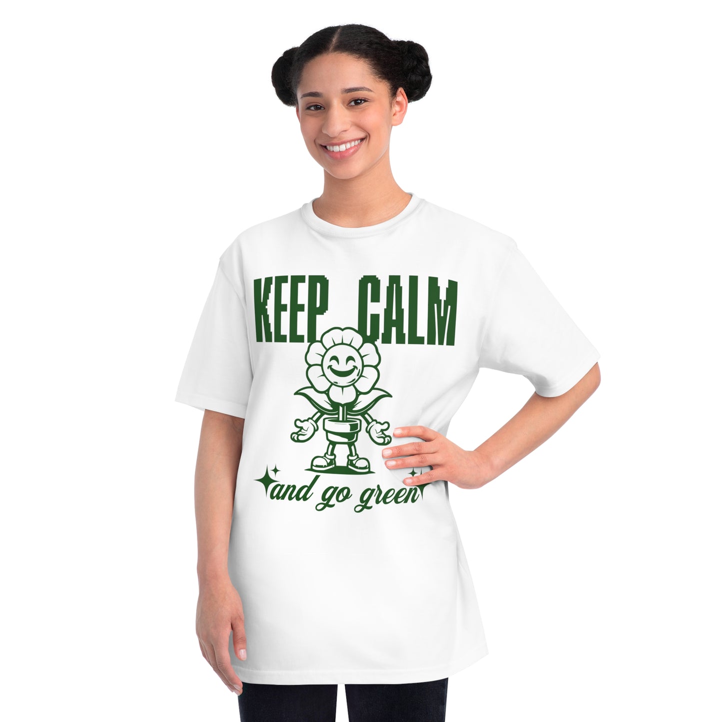Eco-Friendly Classic T-Shirt - Keep Calm and Go Green Design