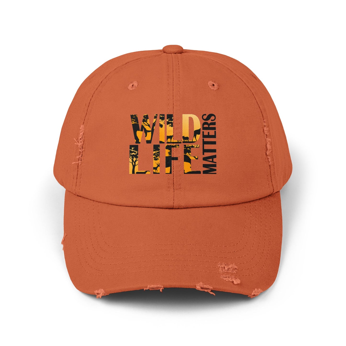 Unisex Distressed Cap - Wildlife Matters Adjustable Hat for Nature Lovers