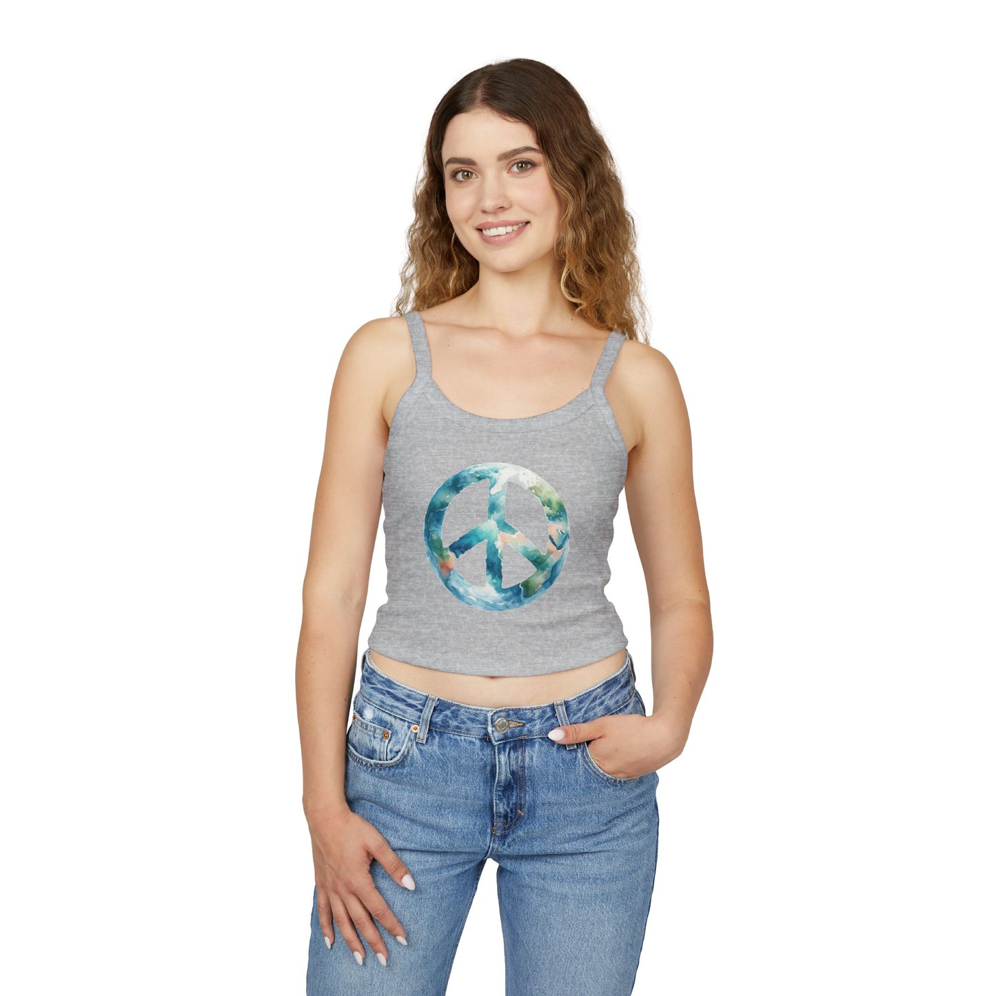 Peace Vibes Women's Spaghetti Strap Tank Top - Relaxed Summer Edition