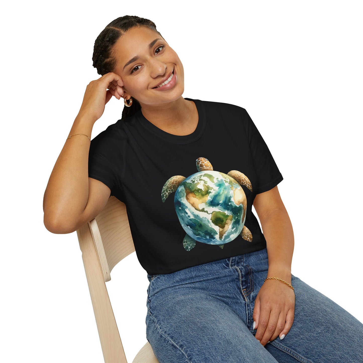 Eco-Friendly Turtle Graphic Unisex Softstyle T-Shirt