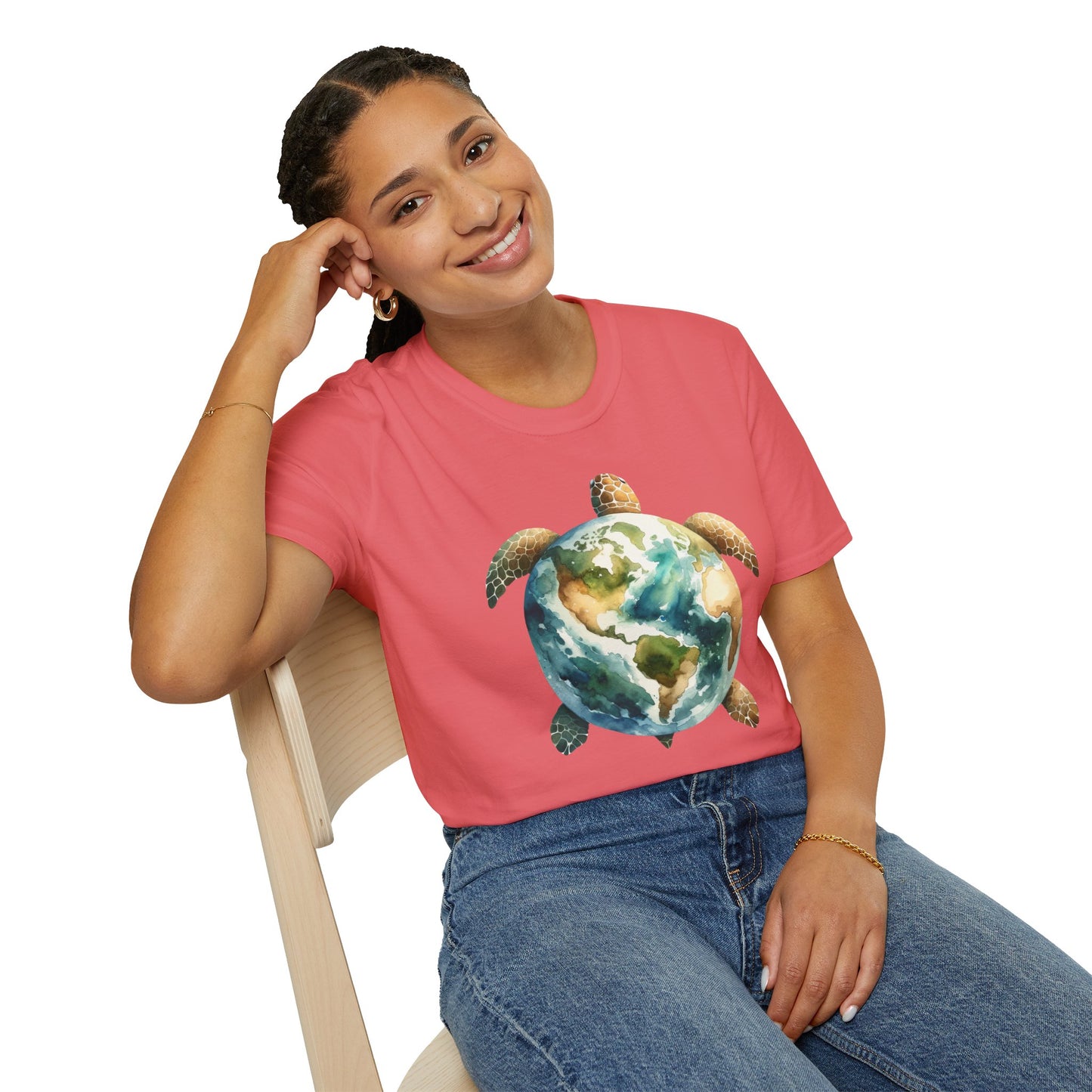 Eco-Friendly Turtle Graphic Unisex Softstyle T-Shirt