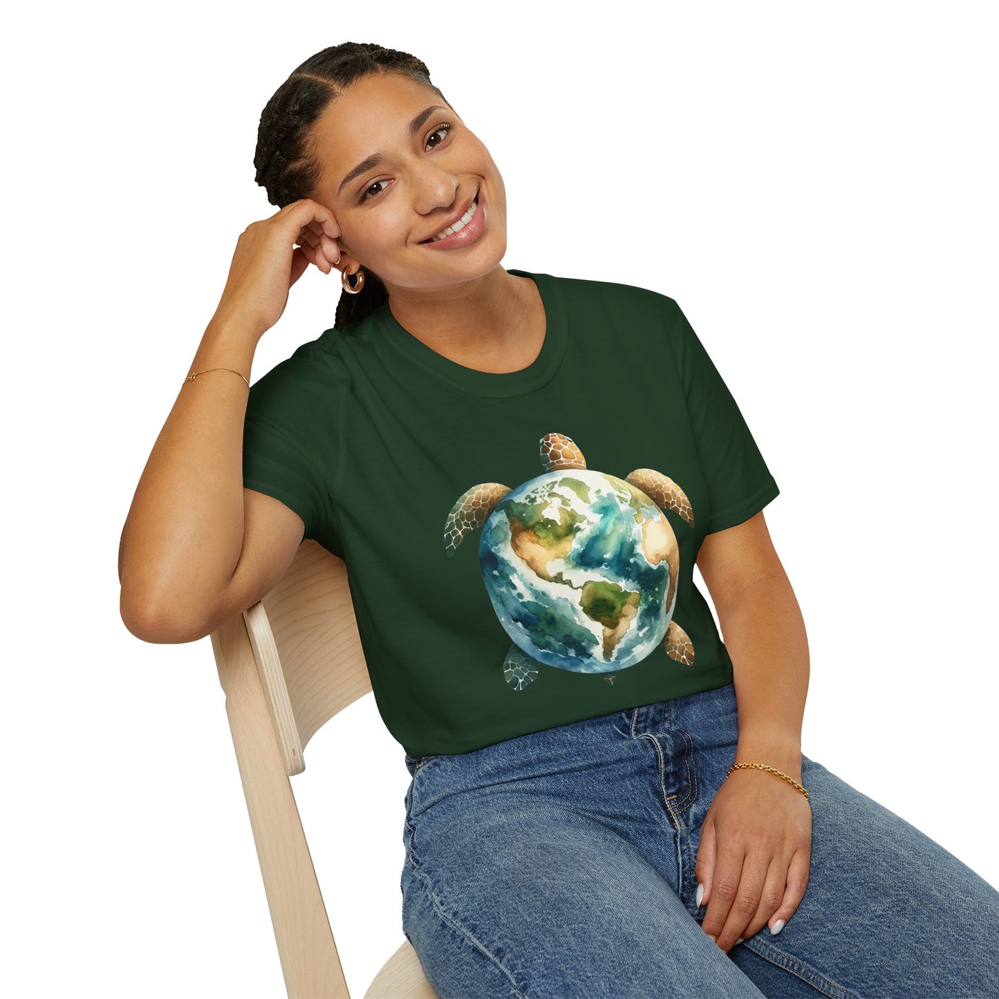 Eco-Friendly Turtle Graphic Unisex Softstyle T-Shirt
