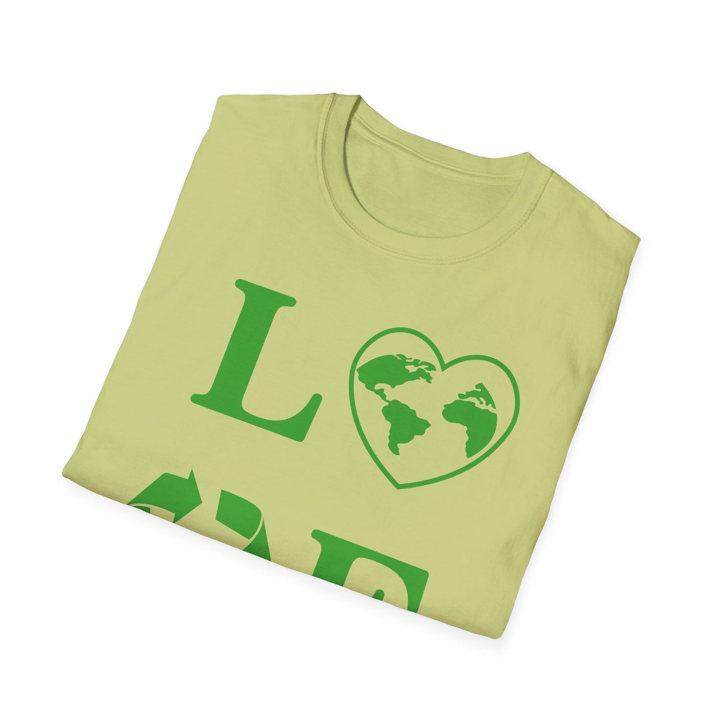 Eco-Friendly Love T-Shirt | Unisex Softstyle Tee with Heart and Recycling Design