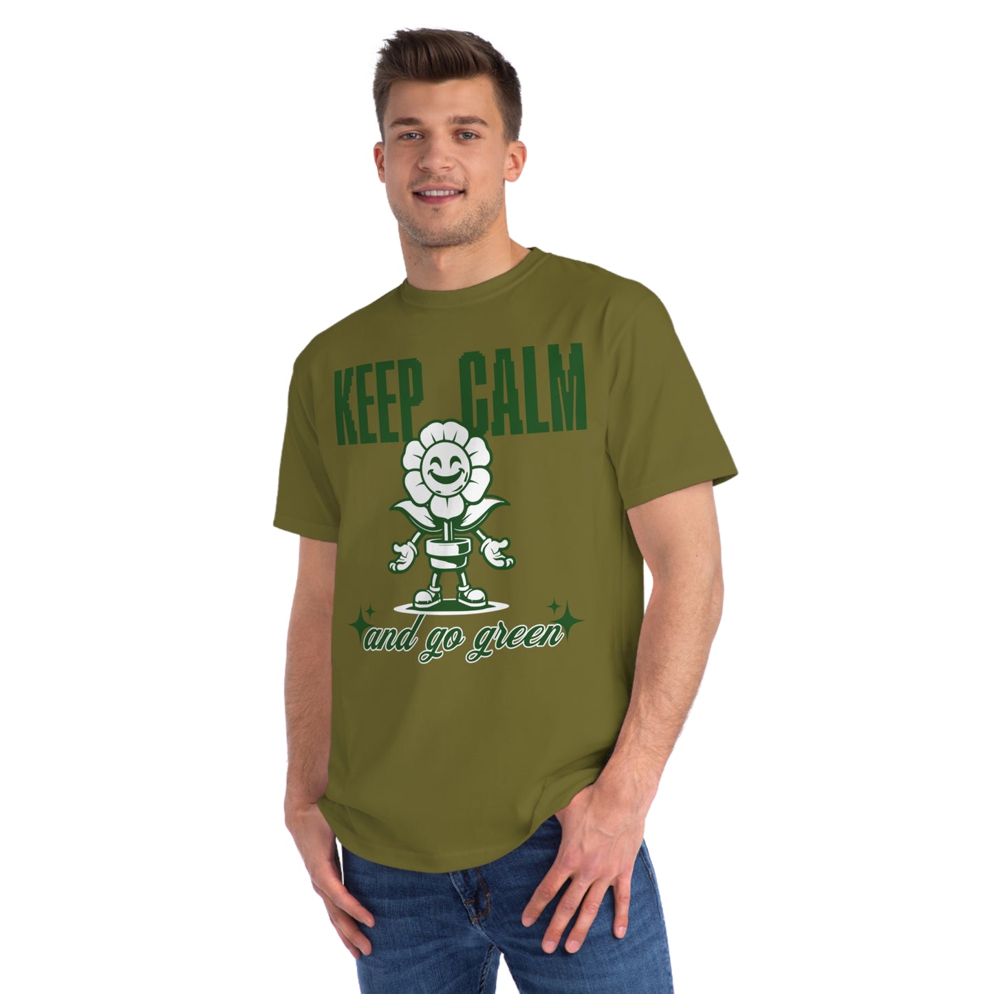 Eco-Friendly Classic T-Shirt - Keep Calm and Go Green Design