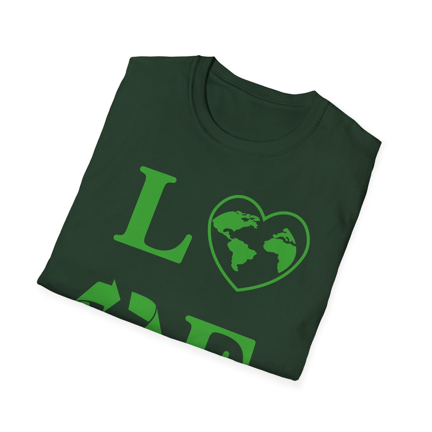 Eco-Friendly Love T-Shirt | Unisex Softstyle Tee with Heart and Recycling Design