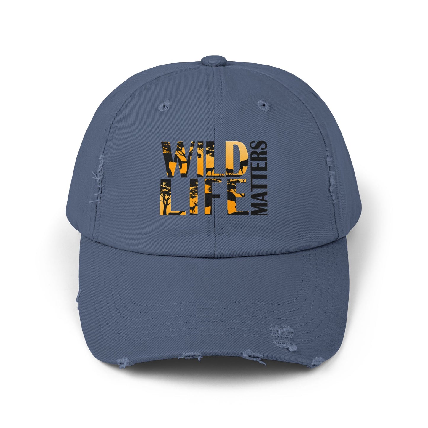 Unisex Distressed Cap - Wildlife Matters Adjustable Hat for Nature Lovers