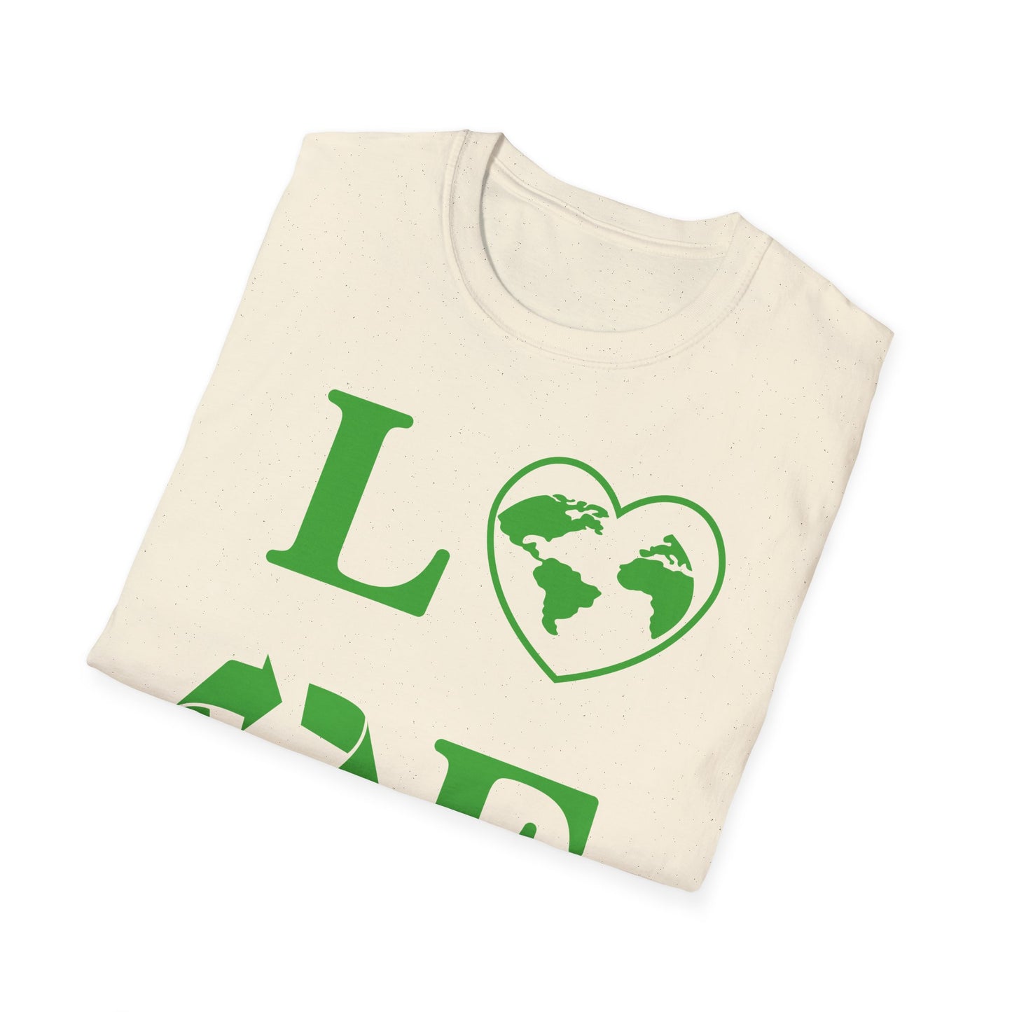 Eco-Friendly Love T-Shirt | Unisex Softstyle Tee with Heart and Recycling Design