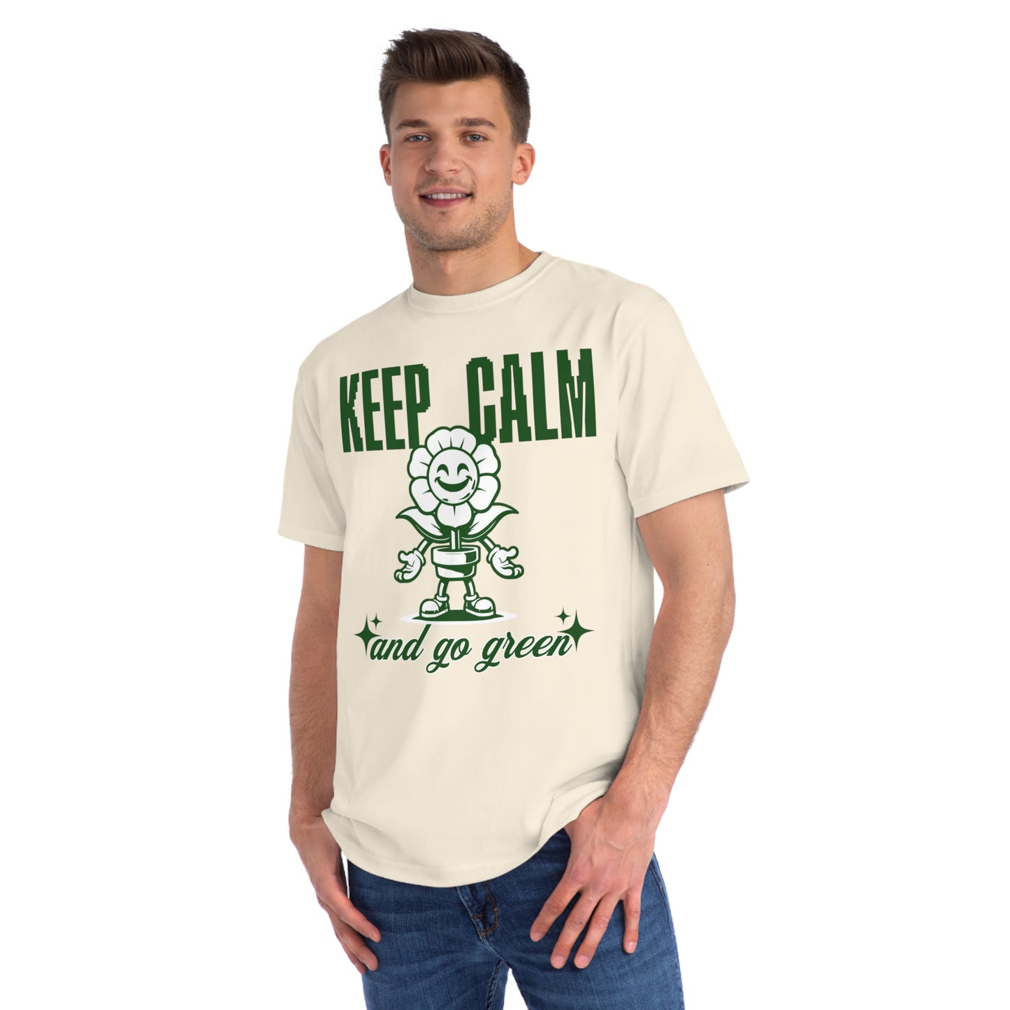 Eco-Friendly Classic T-Shirt - Keep Calm and Go Green Design