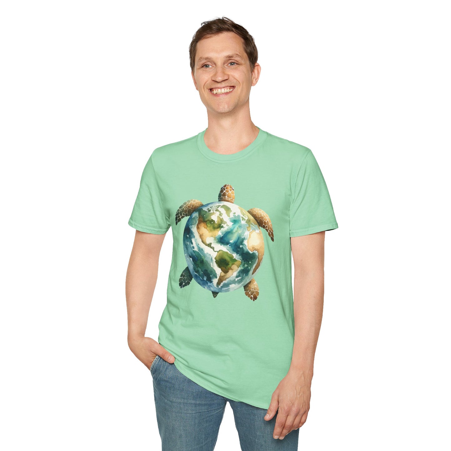 Eco-Friendly Turtle Graphic Unisex Softstyle T-Shirt