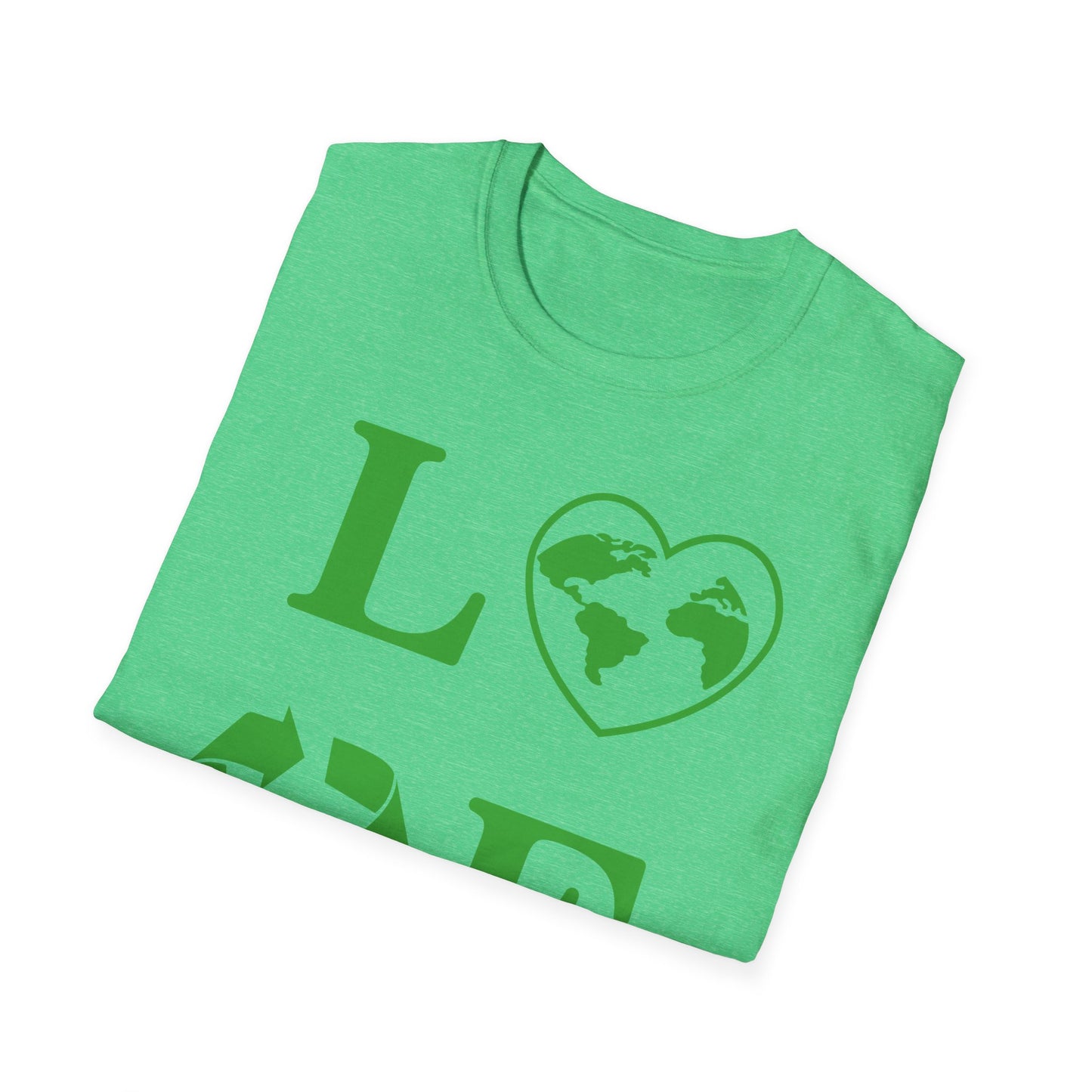 Eco-Friendly Love T-Shirt | Unisex Softstyle Tee with Heart and Recycling Design