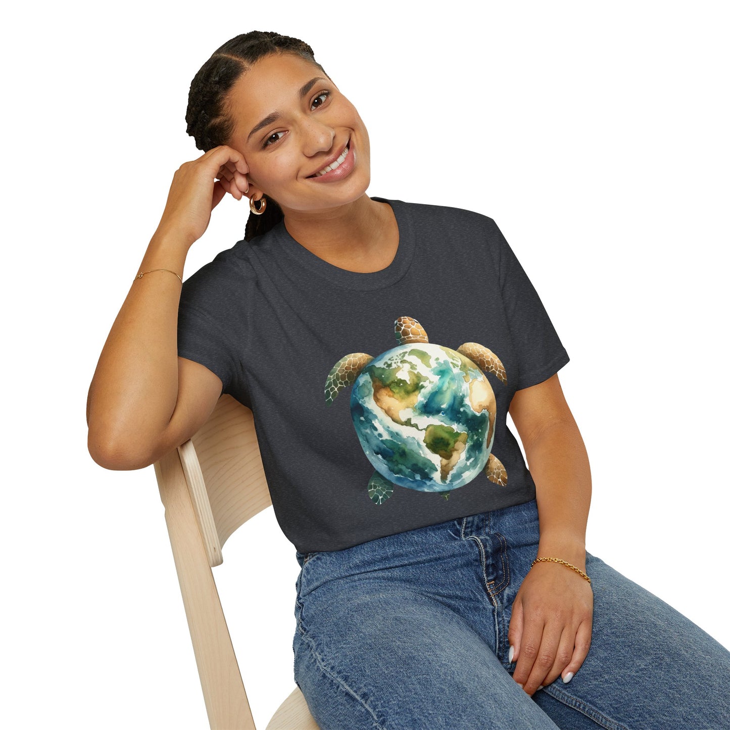 Eco-Friendly Turtle Graphic Unisex Softstyle T-Shirt