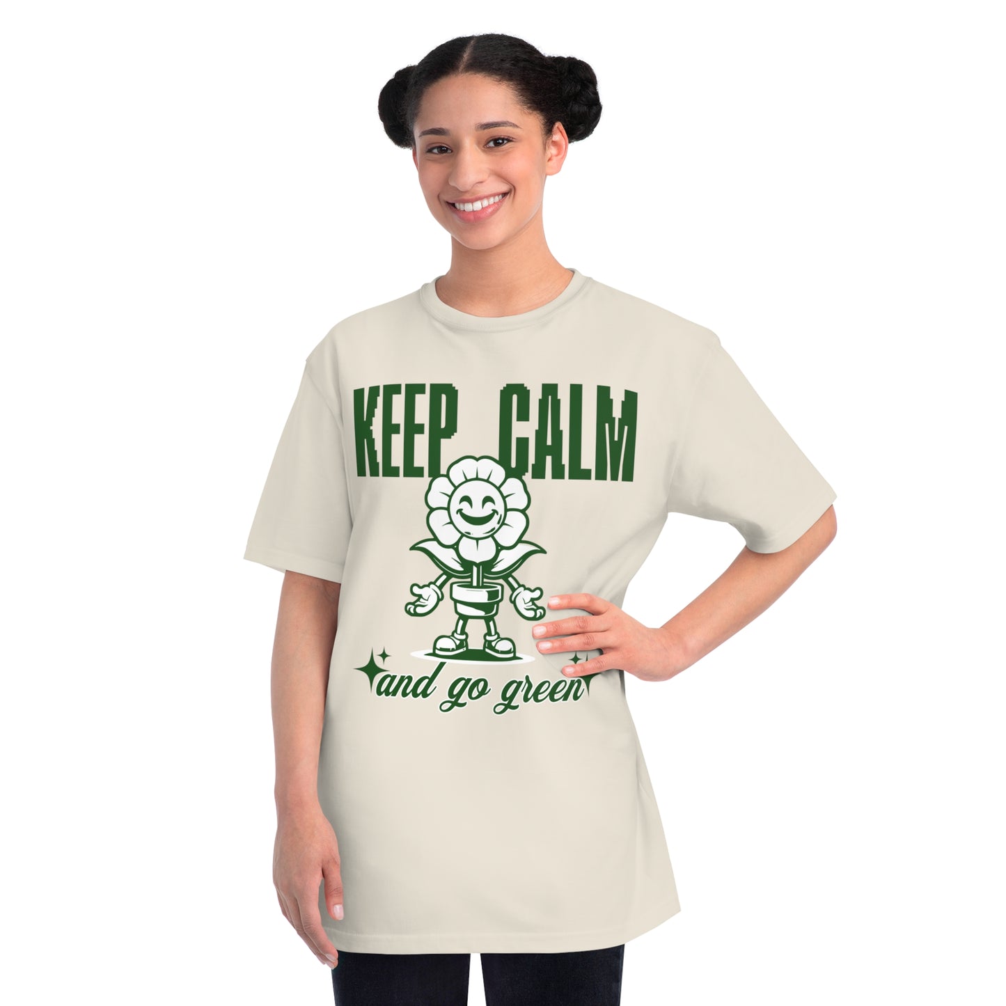 Eco-Friendly Classic T-Shirt - Keep Calm and Go Green Design