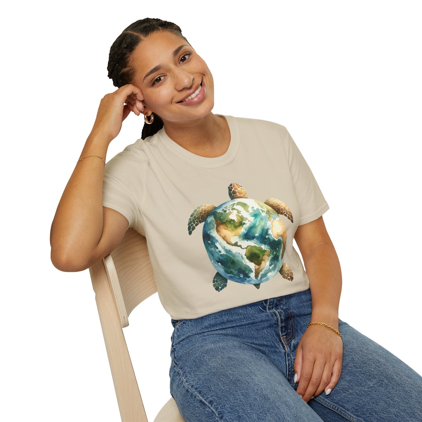 Eco-Friendly Turtle Graphic Unisex Softstyle T-Shirt