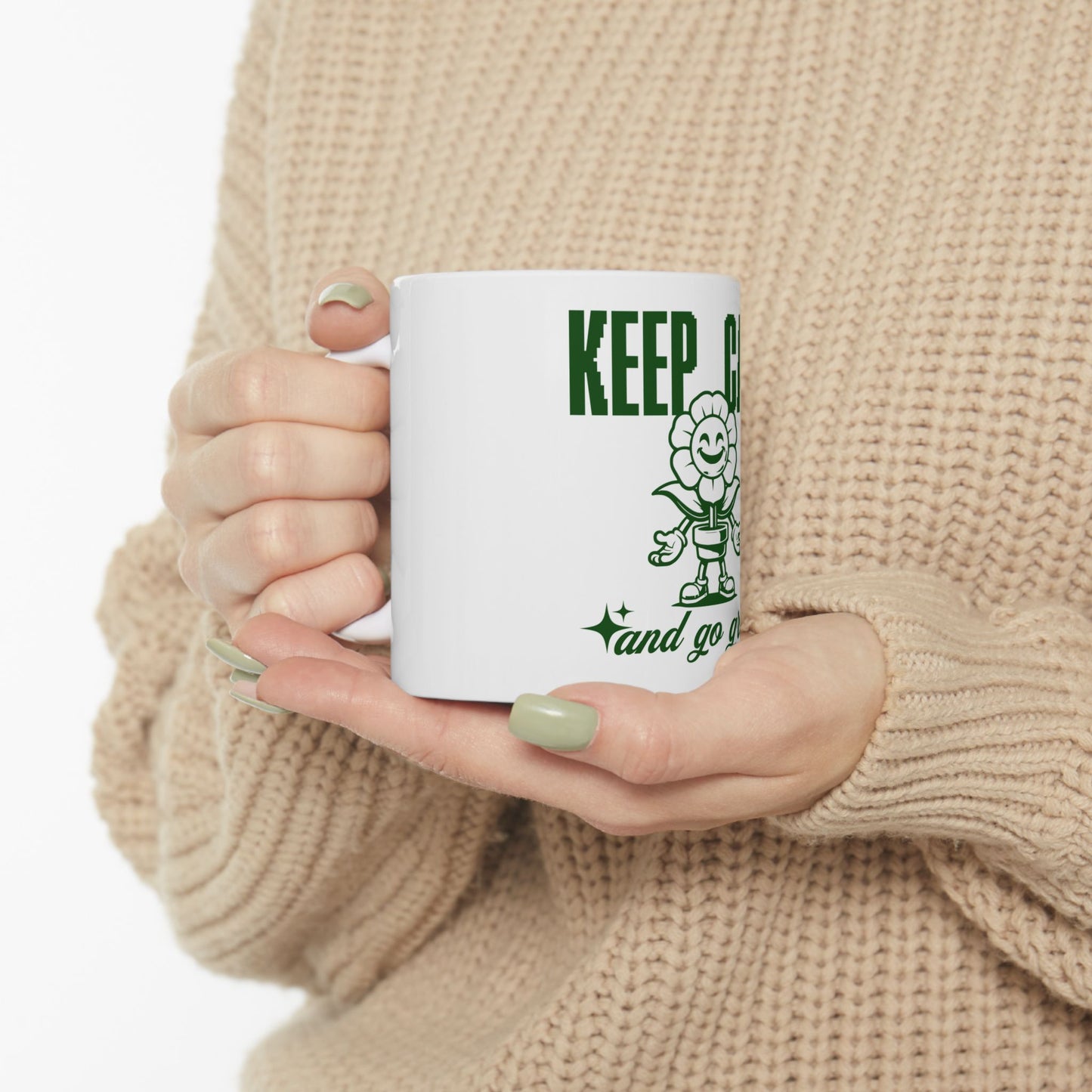 Keep Calm and Go Green Design Ceramic Mug - Coffee Cup