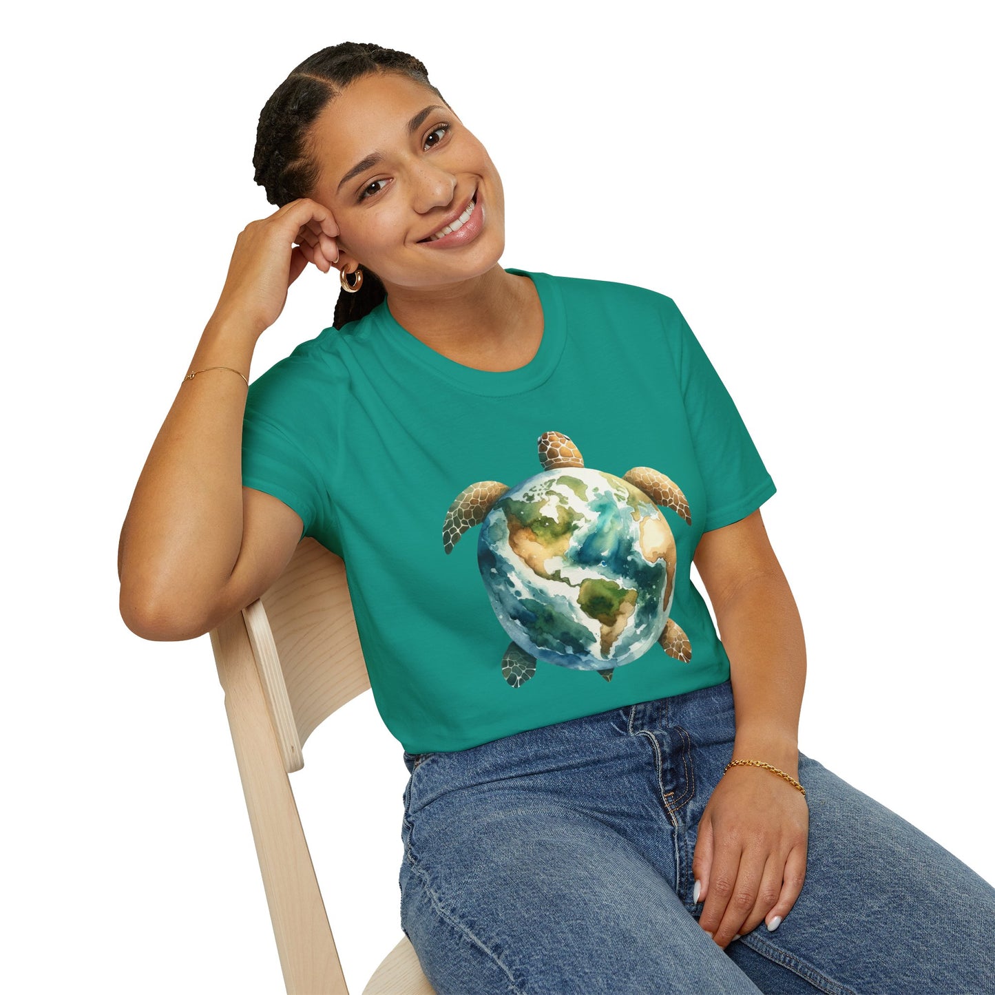 Eco-Friendly Turtle Graphic Unisex Softstyle T-Shirt