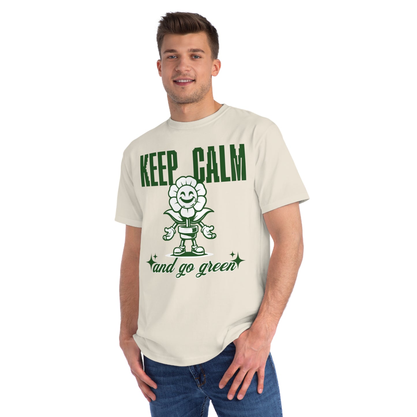 Eco-Friendly Classic T-Shirt - Keep Calm and Go Green Design