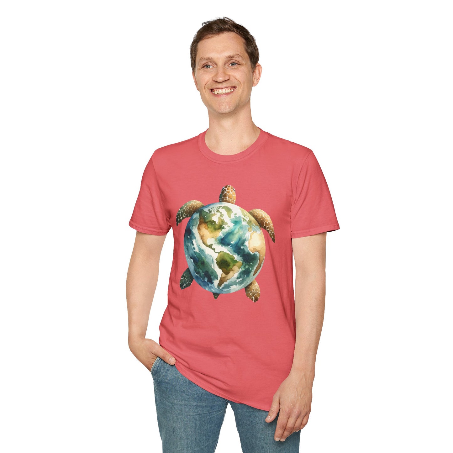 Eco-Friendly Turtle Graphic Unisex Softstyle T-Shirt