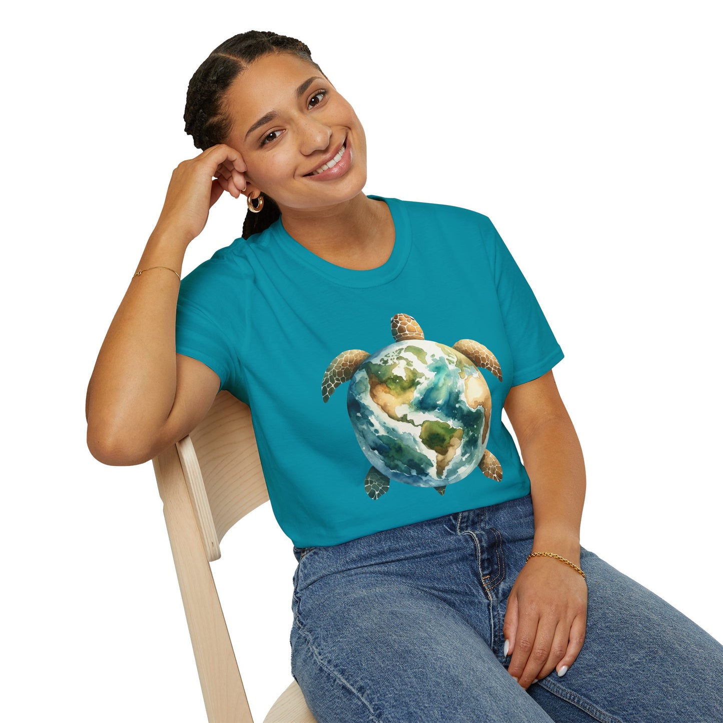 Eco-Friendly Turtle Graphic Unisex Softstyle T-Shirt