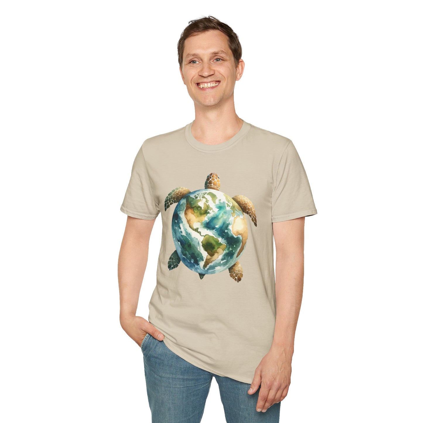 Eco-Friendly Turtle Graphic Unisex Softstyle T-Shirt