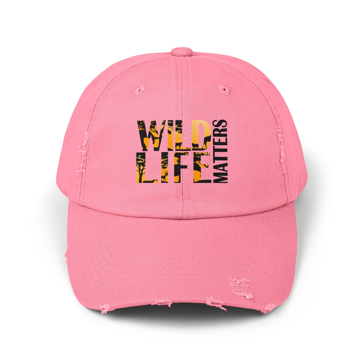 Unisex Distressed Cap - Wildlife Matters Adjustable Hat for Nature Lovers