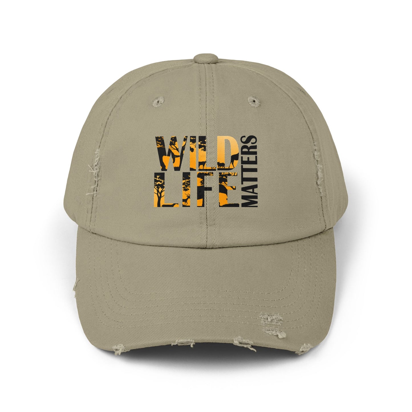 Unisex Distressed Cap - Wildlife Matters Adjustable Hat for Nature Lovers