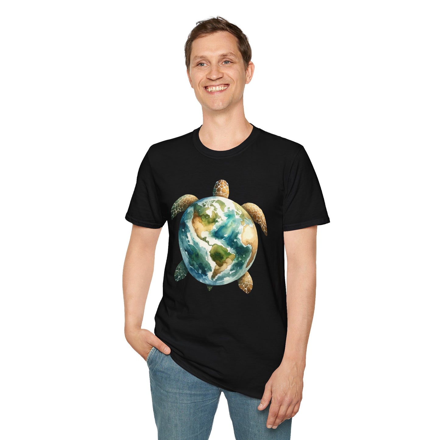 Eco-Friendly Turtle Graphic Unisex Softstyle T-Shirt