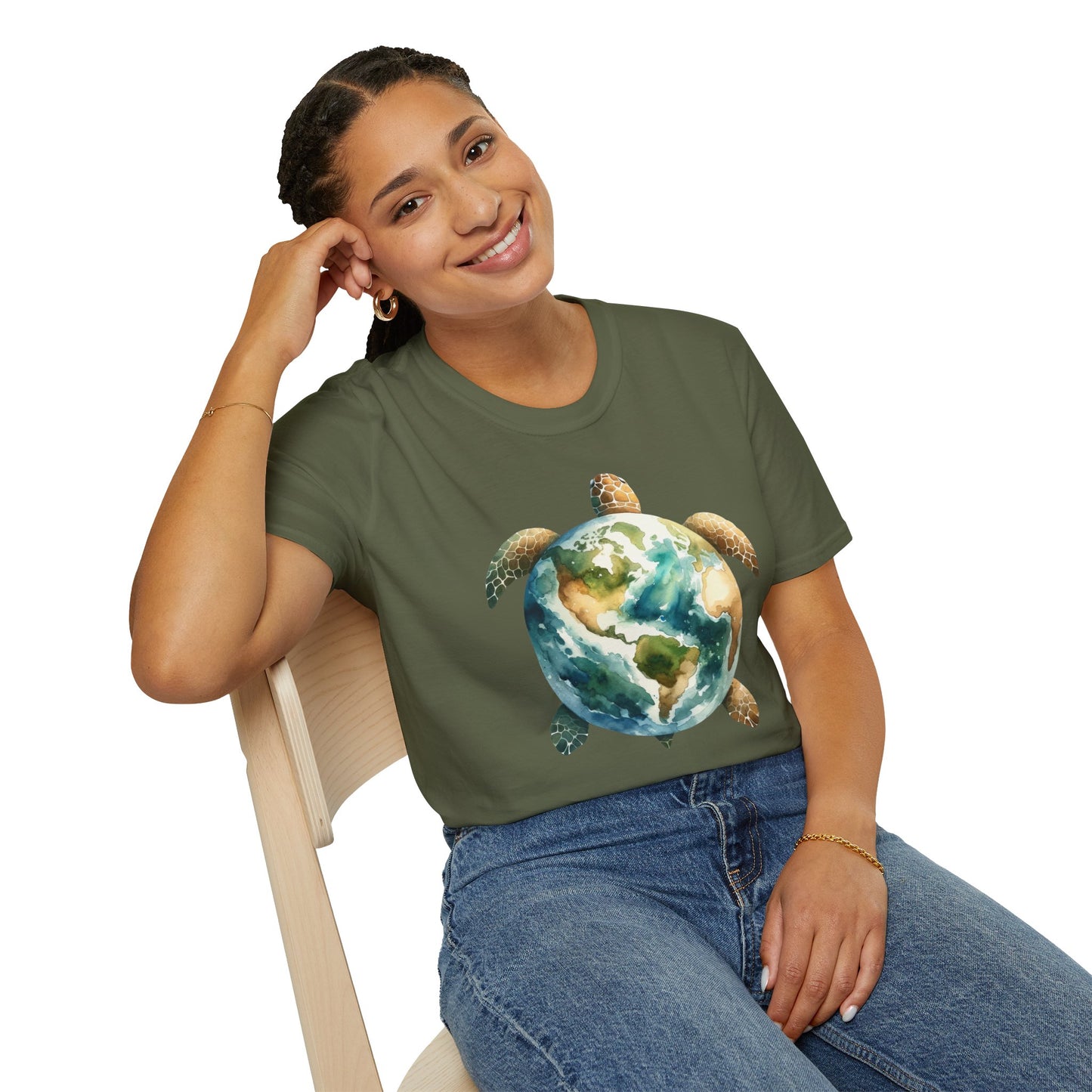 Eco-Friendly Turtle Graphic Unisex Softstyle T-Shirt