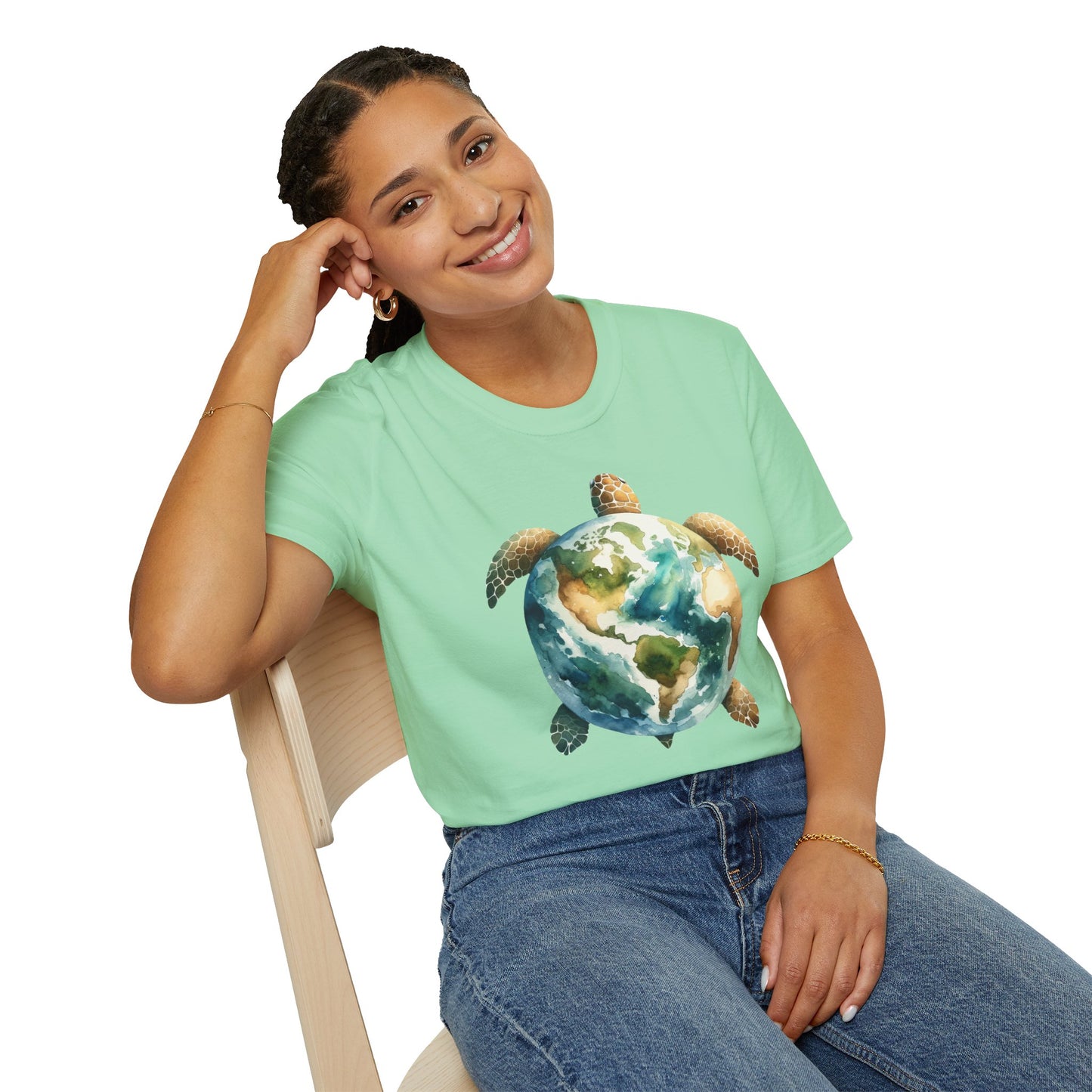 Eco-Friendly Turtle Graphic Unisex Softstyle T-Shirt