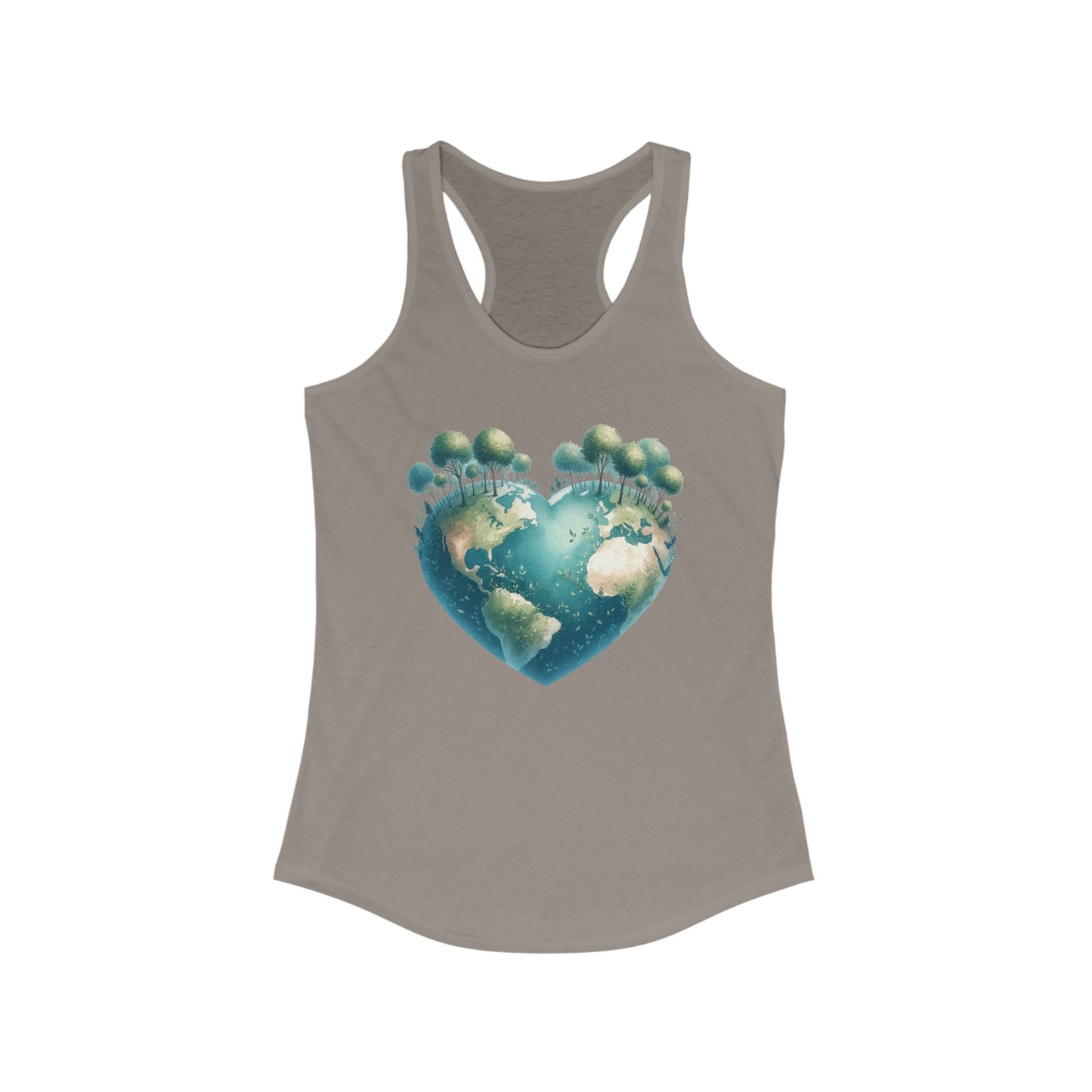 Eco-Friendly Heart Cute Earth Women Tank Top