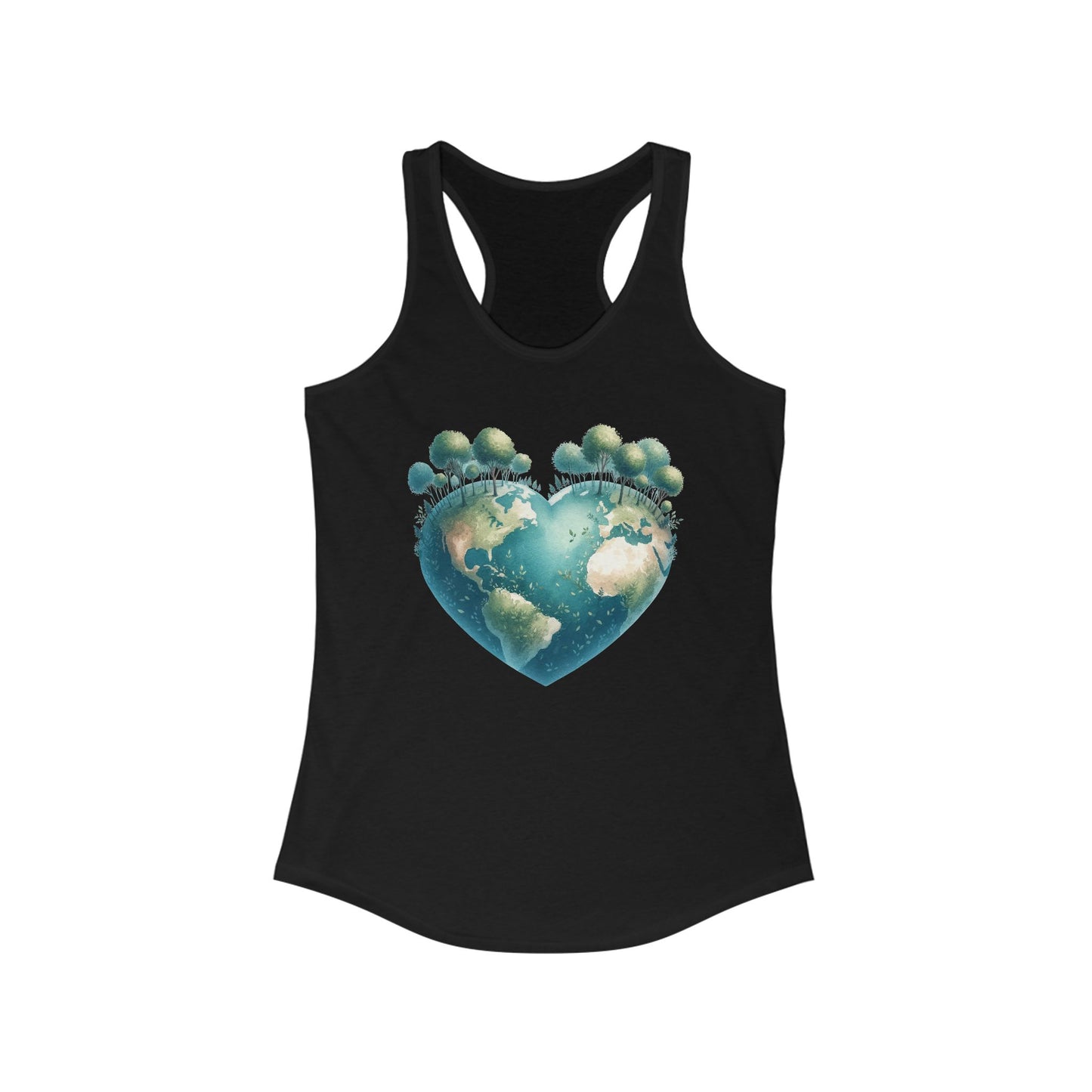 Eco-Friendly Heart Cute Earth Women Tank Top