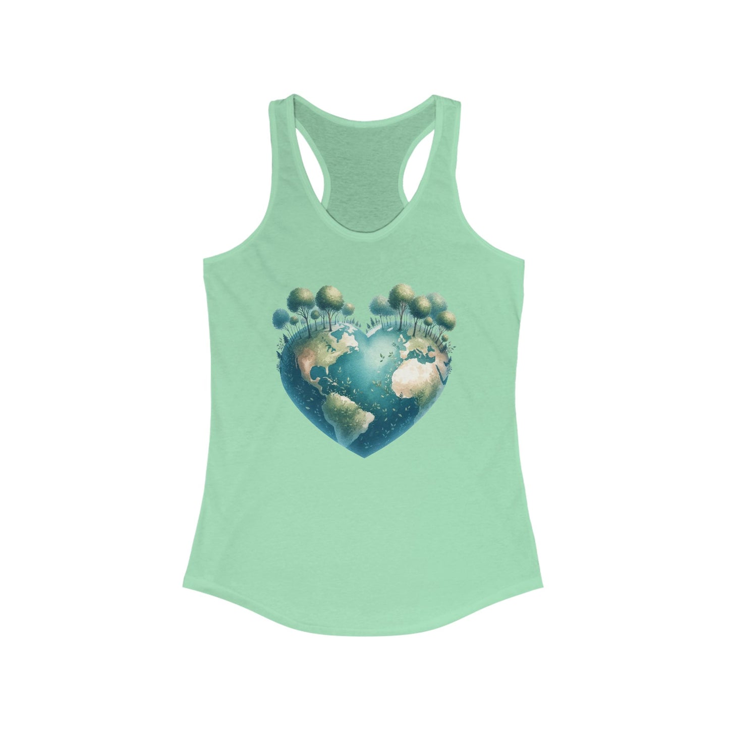 Eco-Friendly Heart Cute Earth Women Tank Top