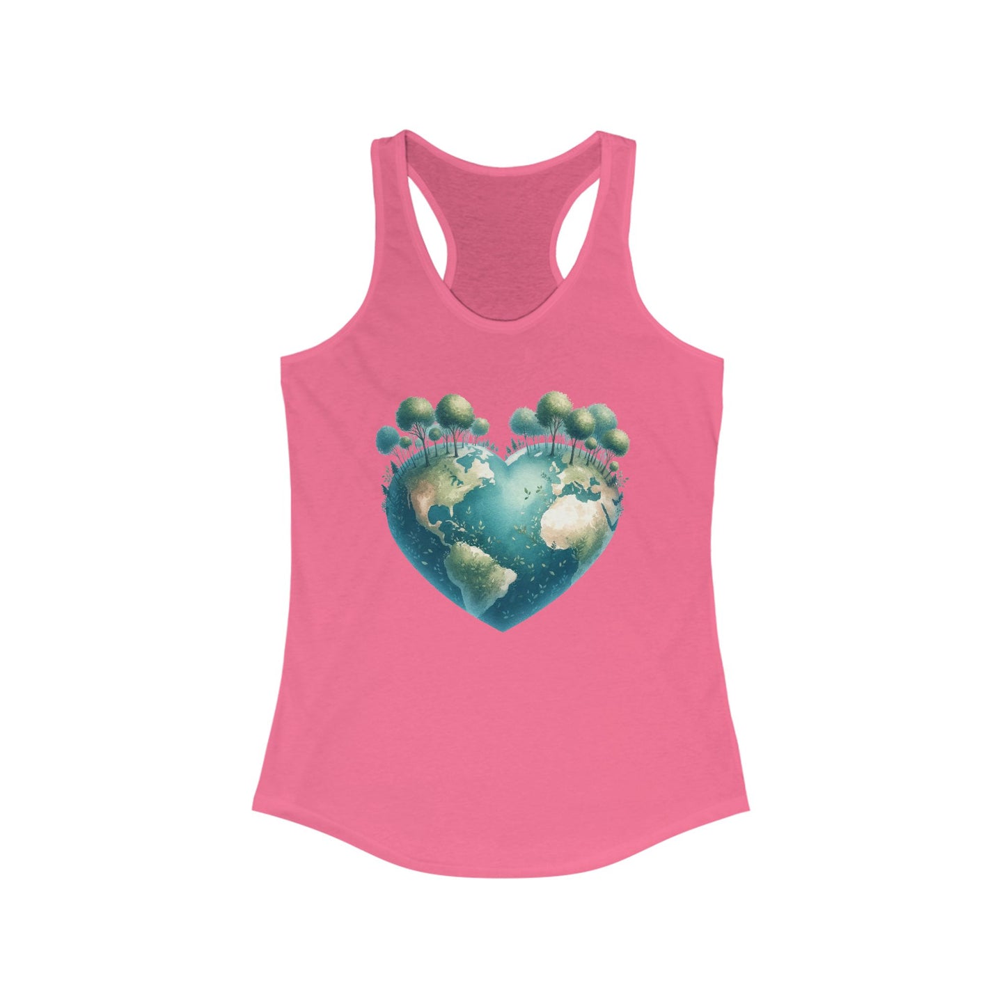 Eco-Friendly Heart Cute Earth Women Tank Top