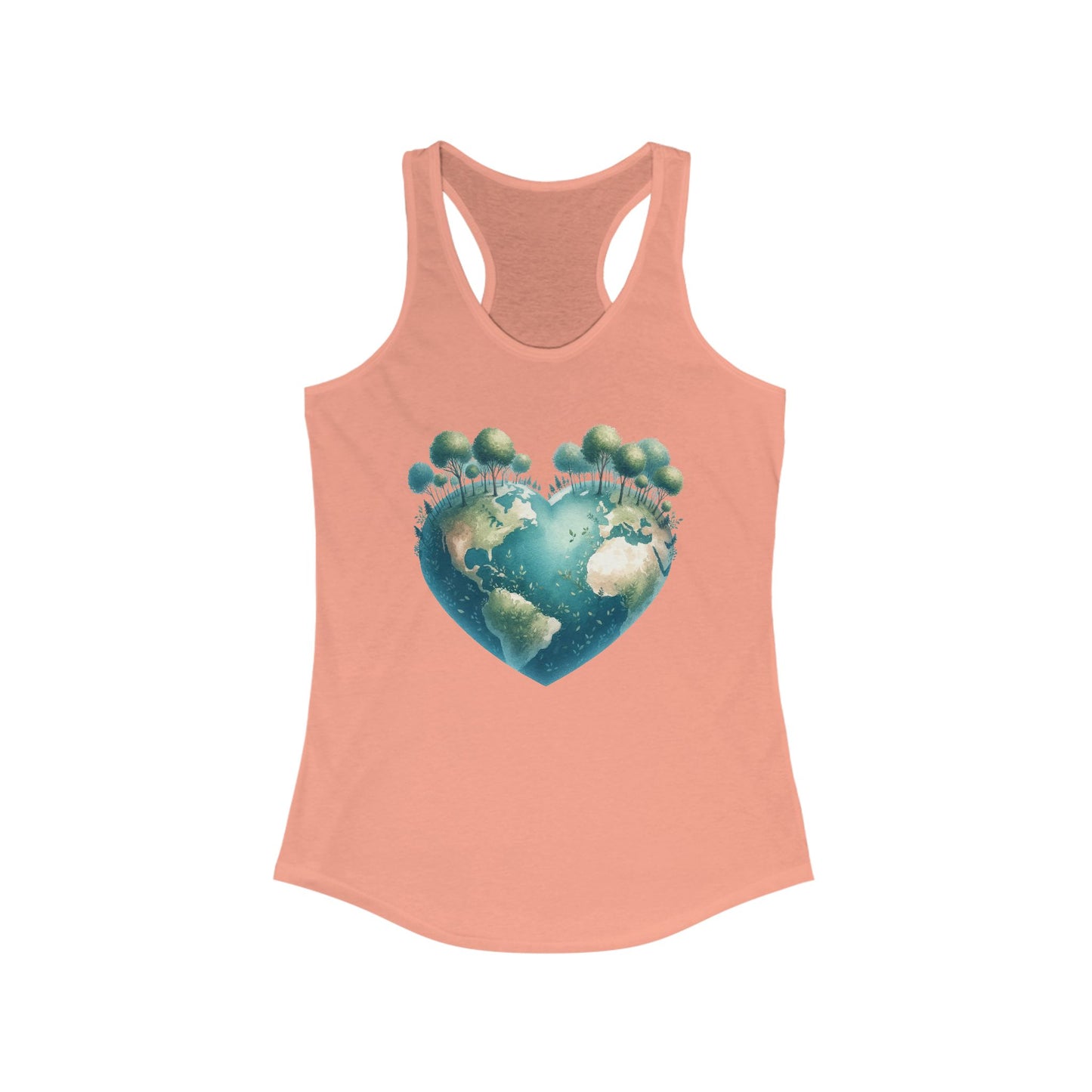 Eco-Friendly Heart Cute Earth Women Tank Top