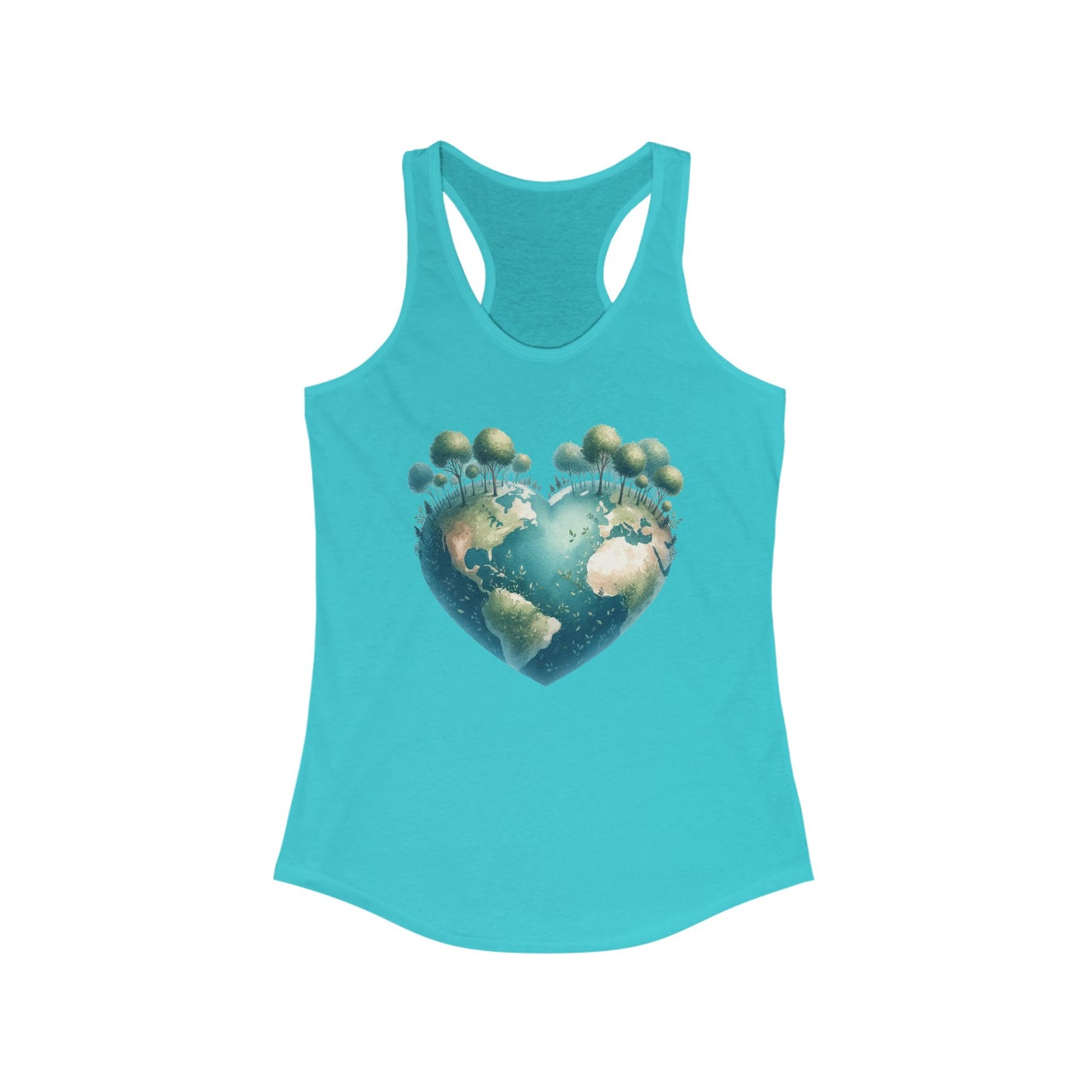 Eco-Friendly Heart Cute Earth Women Tank Top