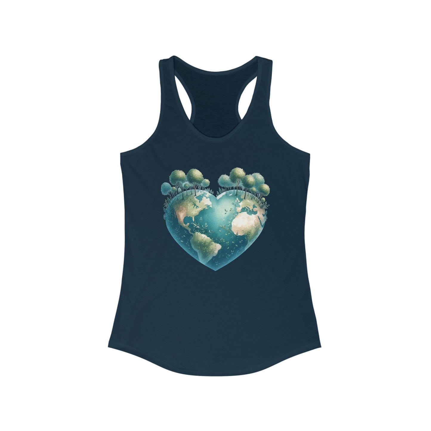 Eco-Friendly Heart Cute Earth Women Tank Top