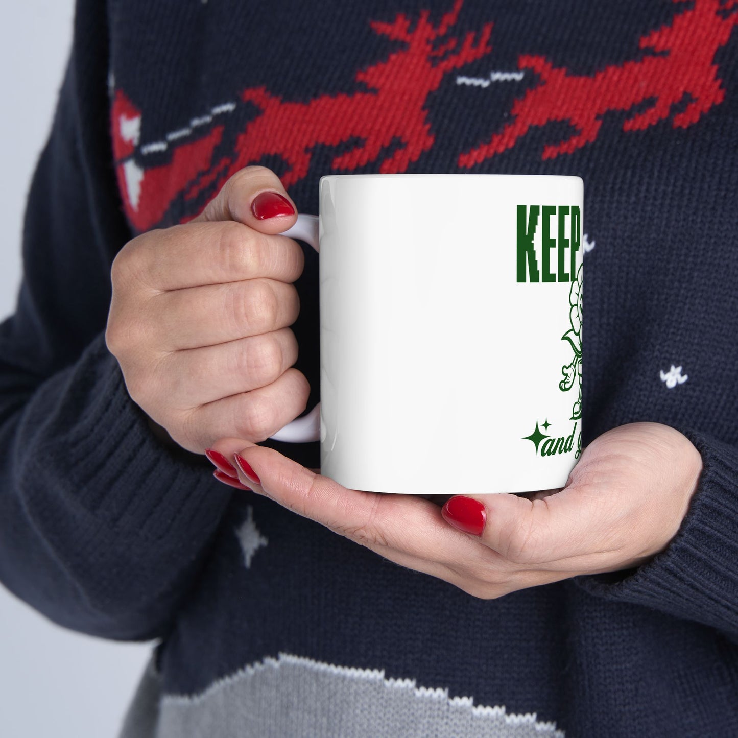 Keep Calm and Go Green Design Ceramic Mug - Coffee Cup
