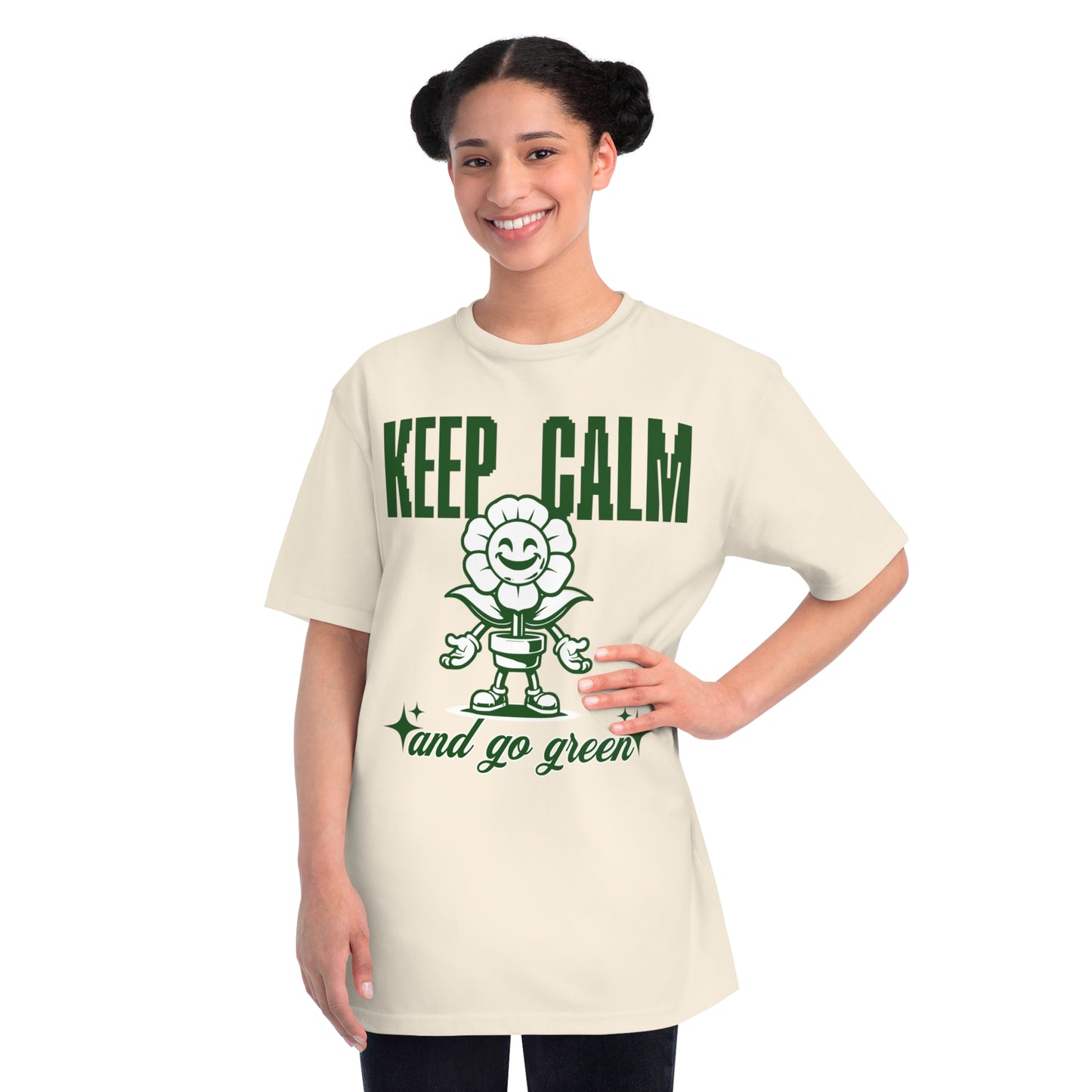 Eco-Friendly Classic T-Shirt - Keep Calm and Go Green Design