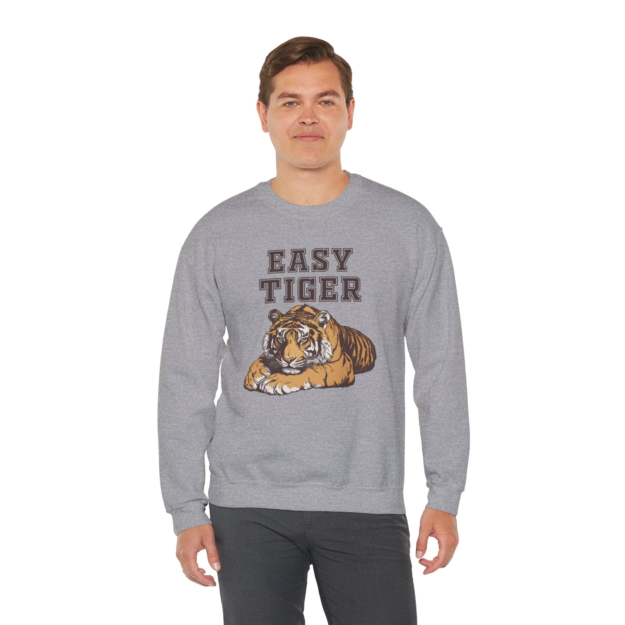 Easy Tiger Unisex Heavy Blend™ Crewneck Sweatshirt - Relaxed Comfort for Animal Lovers