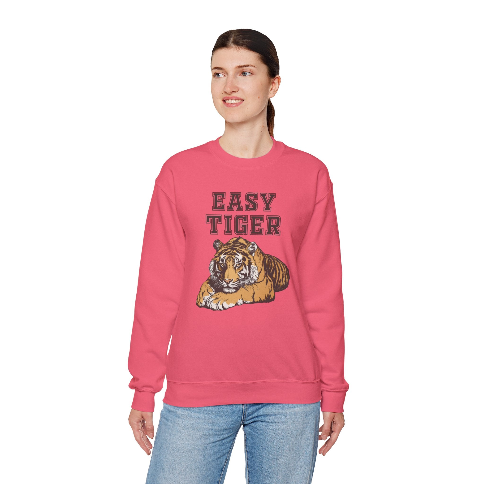 Easy Tiger Unisex Heavy Blend™ Crewneck Sweatshirt - Relaxed Comfort for Animal Lovers