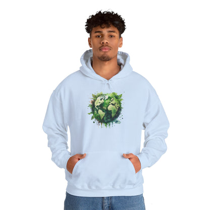 Eco-Friendly World Map Hooded Sweatshirt