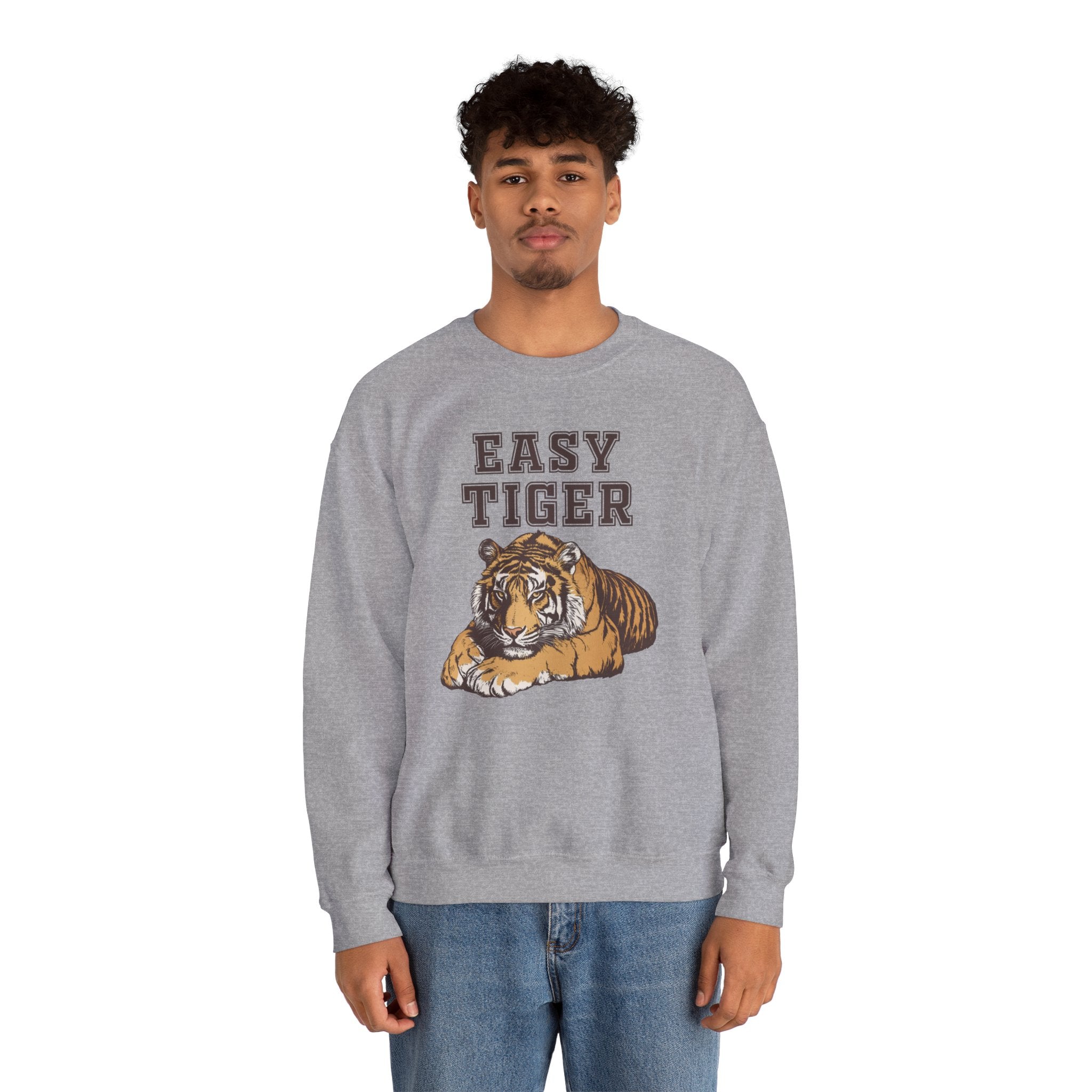 Easy Tiger Unisex Heavy Blend™ Crewneck Sweatshirt - Relaxed Comfort for Animal Lovers