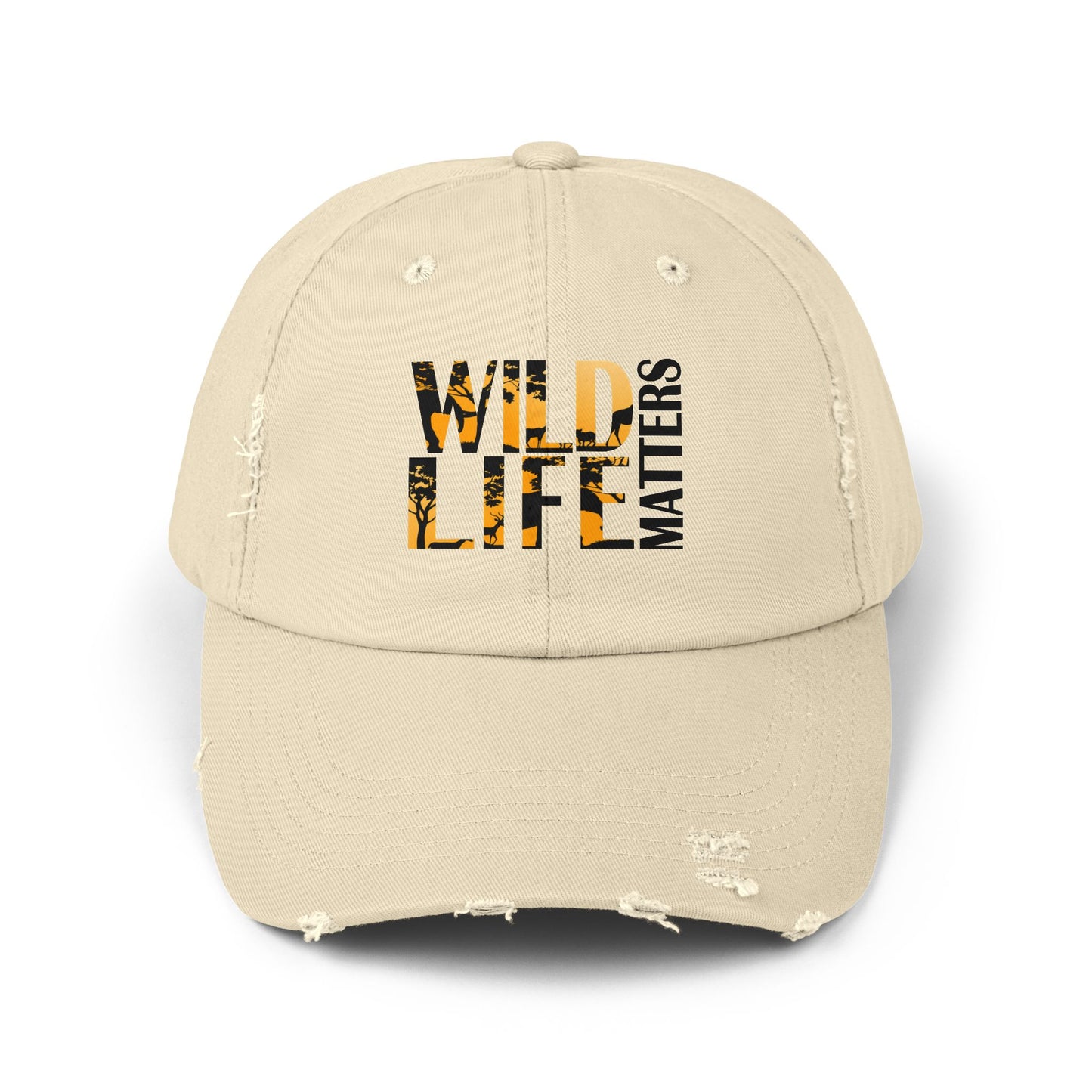 Unisex Distressed Cap - Wildlife Matters Adjustable Hat for Nature Lovers