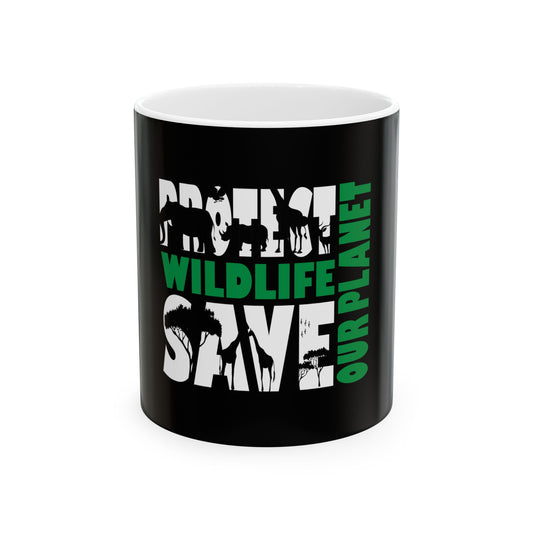 Wildlife Protect Ceramic Mug - 11oz, 15oz