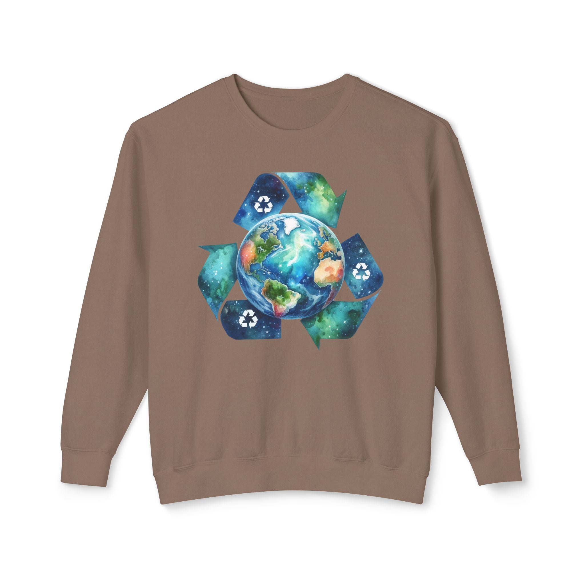 Eco-Friendly Earth Design Unisex Lightweight Crewneck Sweatshirt
