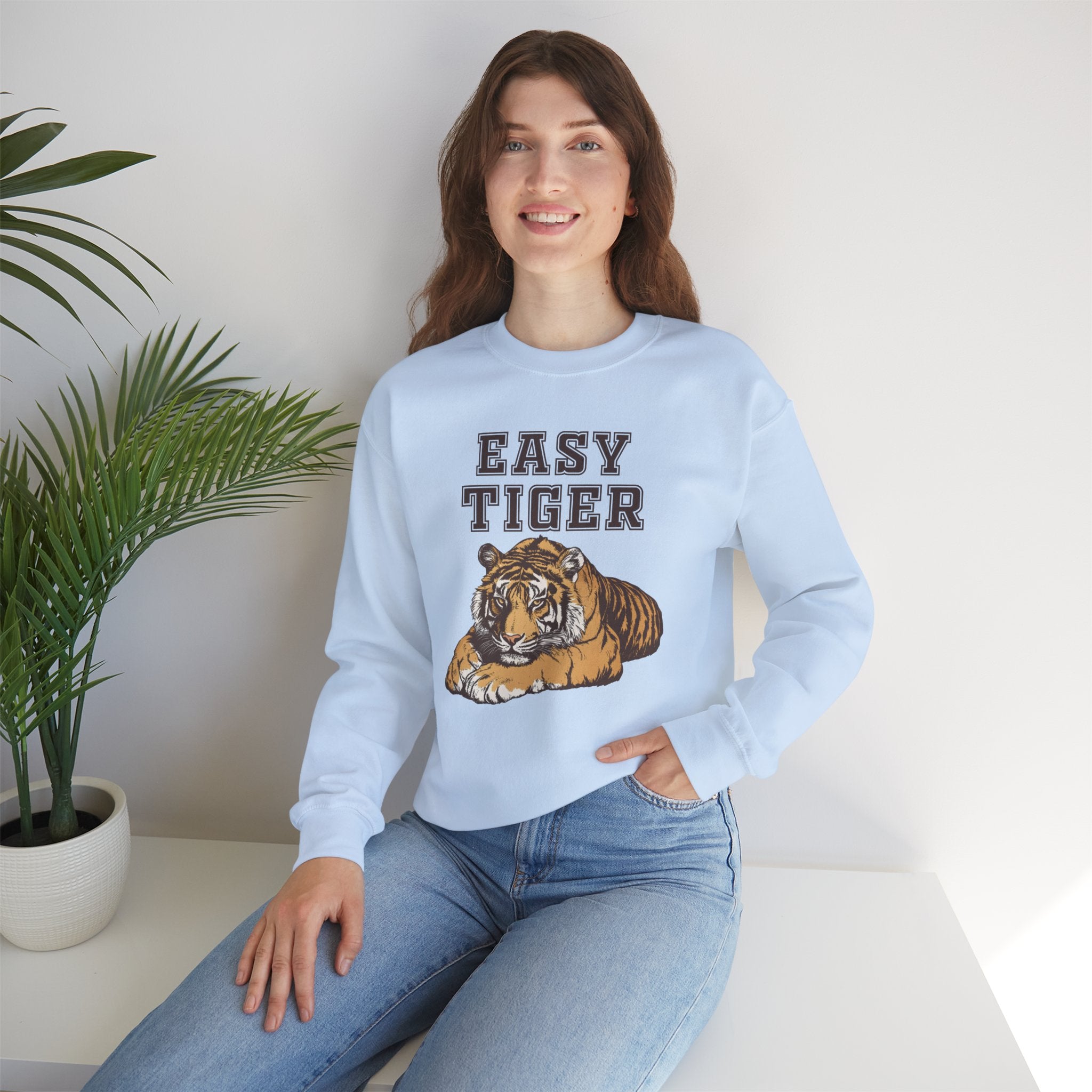 Easy Tiger Unisex Heavy Blend™ Crewneck Sweatshirt - Relaxed Comfort for Animal Lovers