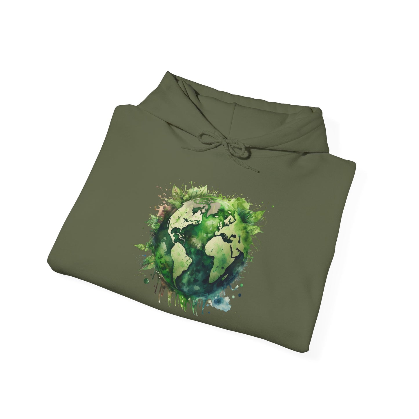 Eco-Friendly World Map Hooded Sweatshirt