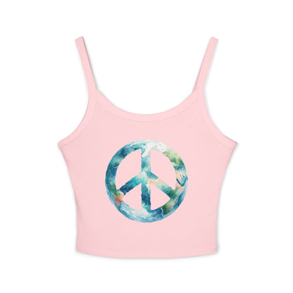 Peace Vibes Women's Spaghetti Strap Tank Top - Relaxed Summer Edition