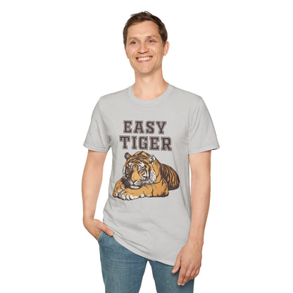 Easy Tiger Unisex Softstyle T-Shirt - Relaxed Graphic Tee for Animal Lovers