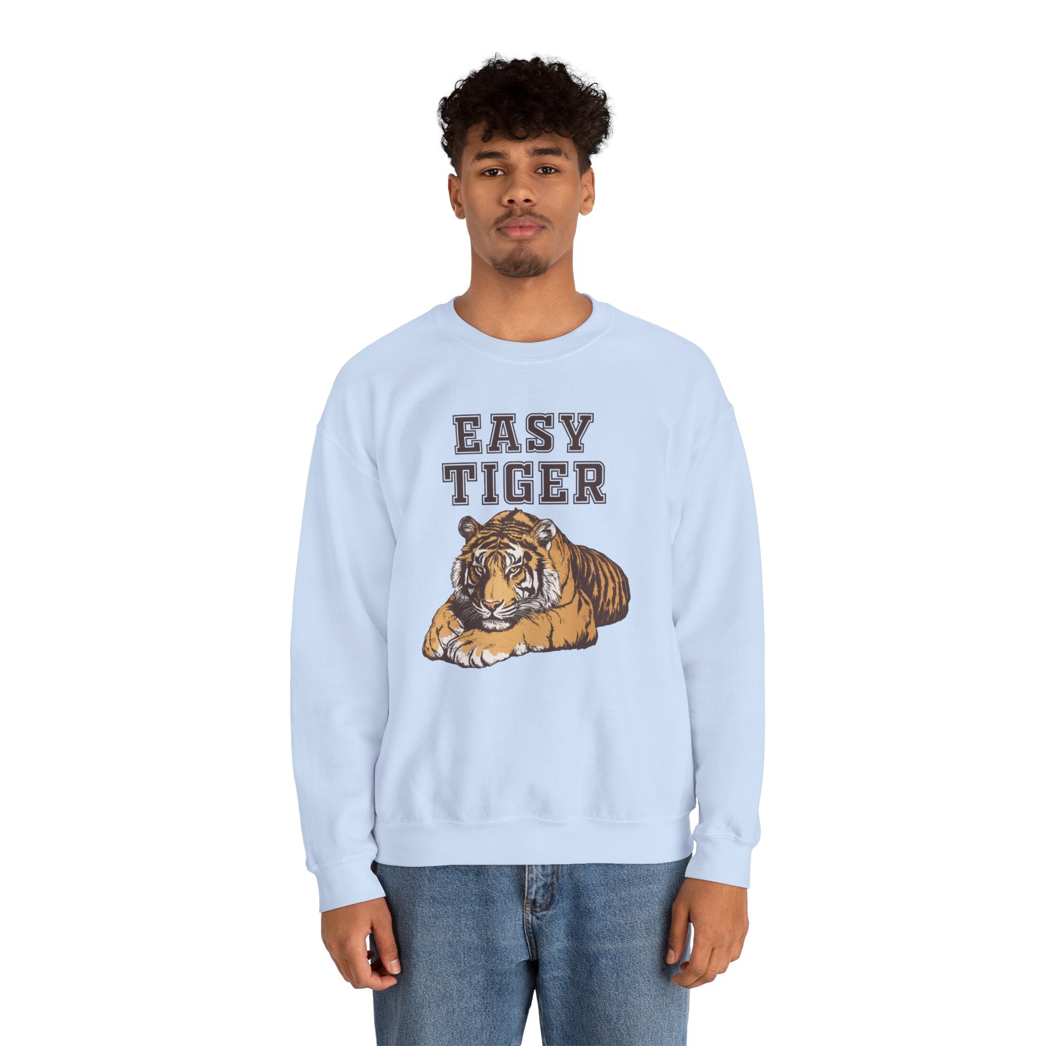 Easy Tiger Unisex Heavy Blend™ Crewneck Sweatshirt - Relaxed Comfort for Animal Lovers